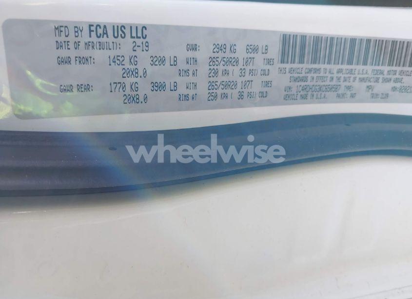 Photo 9 of 2019 Dodge Durango GT PLUS RWD (VIN 1C4RDHDG3KC650587)