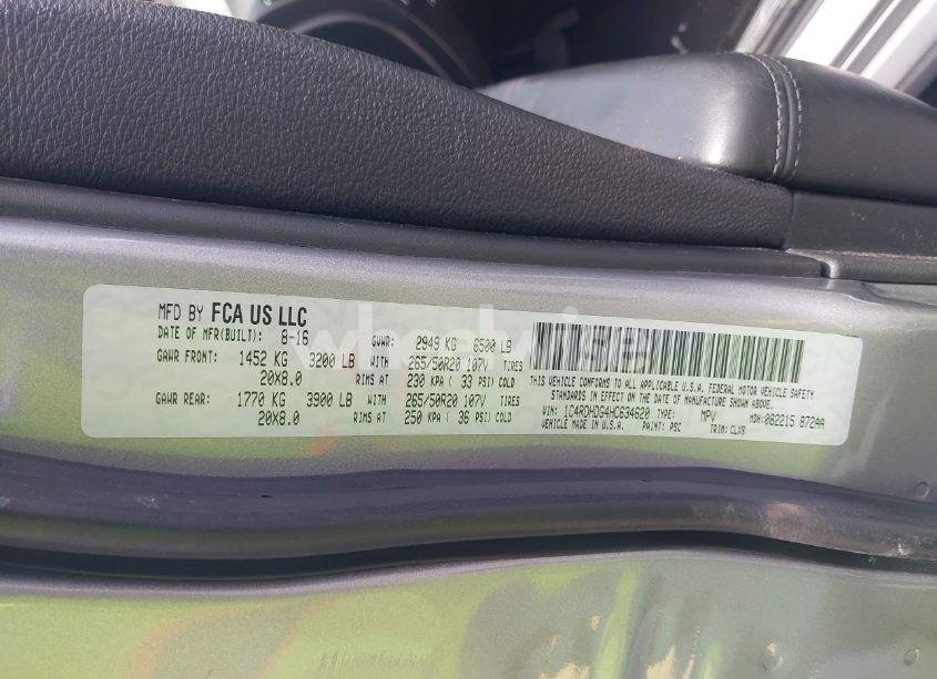 Photo 9 of 2017 Dodge Durango GT RWD (VIN 1C4RDHDG4HC634620)