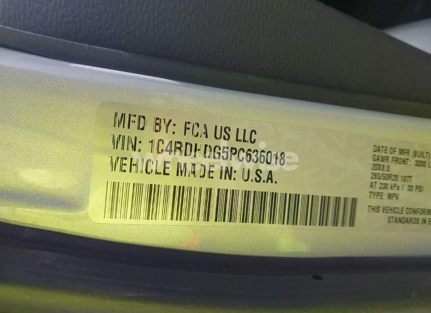 Photo 9 of 2023 Dodge Durango GT PLUS RWD (VIN 1C4RDHDG5PC636018)