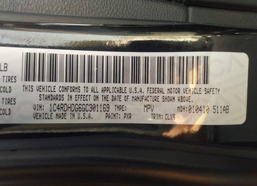 Photo 9 of 2016 Dodge Durango LIMITED (VIN 1C4RDHDG6GC301169)