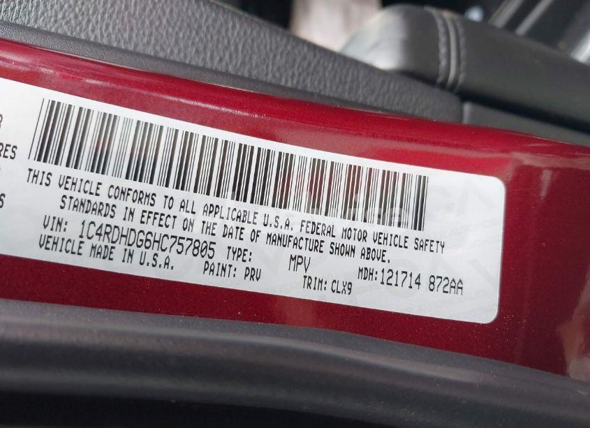 Photo 9 of 2017 Dodge Durango GT RWD (VIN 1C4RDHDG6HC757805)