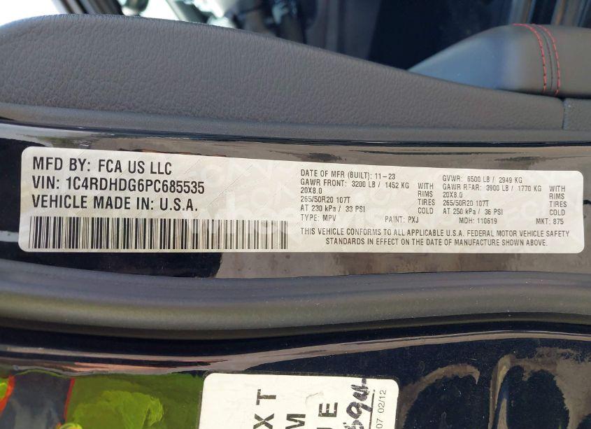 Photo 9 of 2023 Dodge Durango GT PLUS RWD (VIN 1C4RDHDG6PC685535)