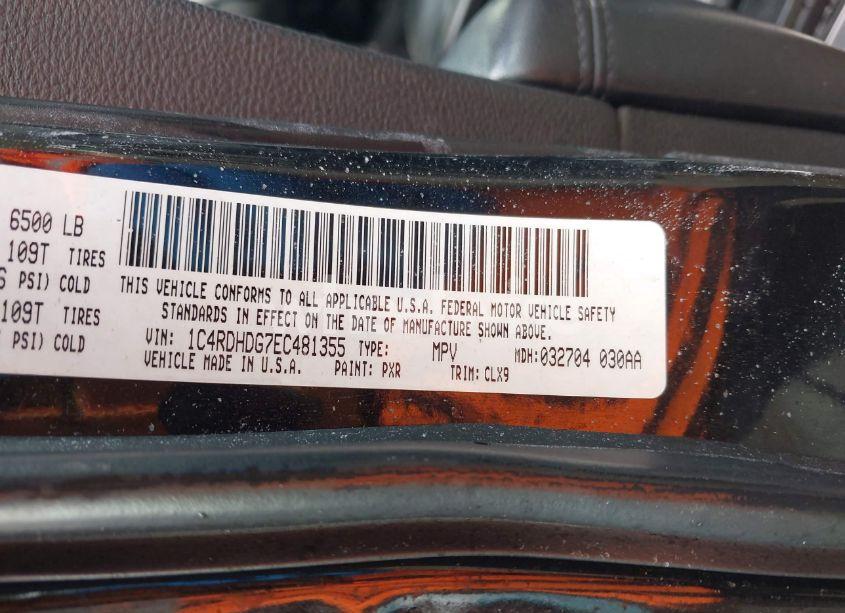 Photo 9 of 2014 Dodge Durango LIMITED (VIN 1C4RDHDG7EC481355)