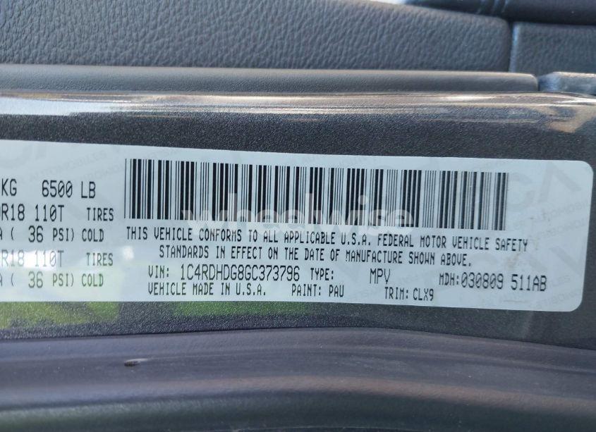 Photo 9 of 2016 Dodge Durango LIMITED (VIN 1C4RDHDG8GC373796)