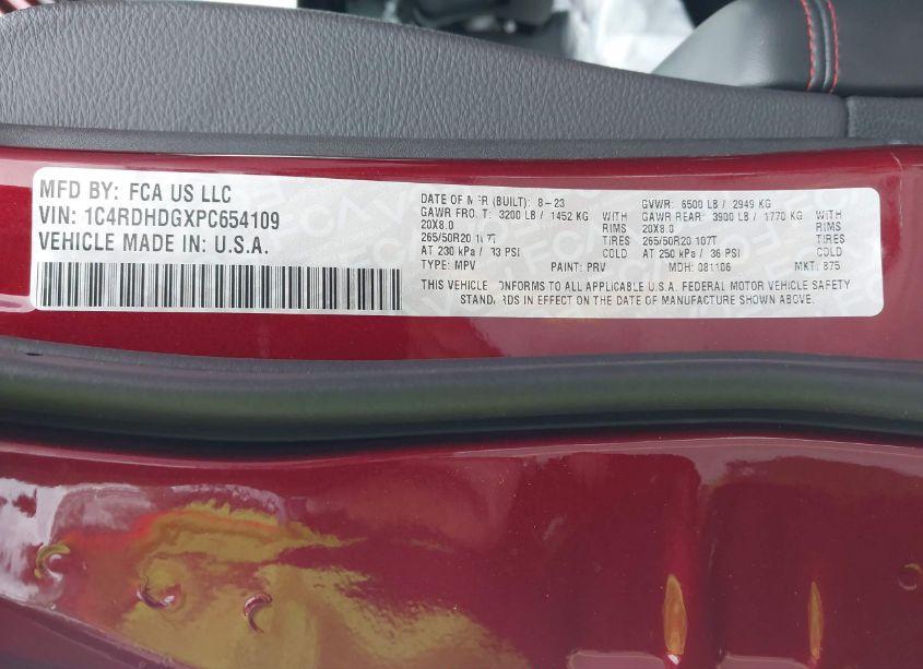 Photo 9 of 2023 Dodge Durango GT RWD (VIN 1C4RDHDGXPC654109)