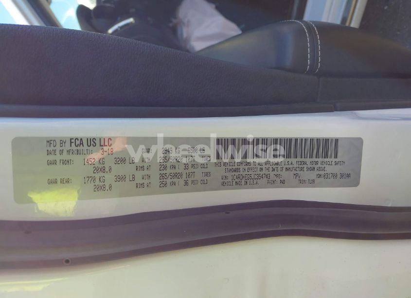 Photo 9 of 2018 Dodge Durango CITADEL RWD (VIN 1C4RDHEG5JC354743)