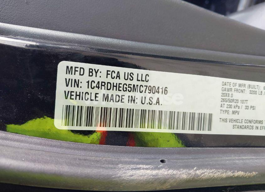 Photo 9 of 2021 Dodge Durango CITADEL RWD (VIN 1C4RDHEG5MC790416)