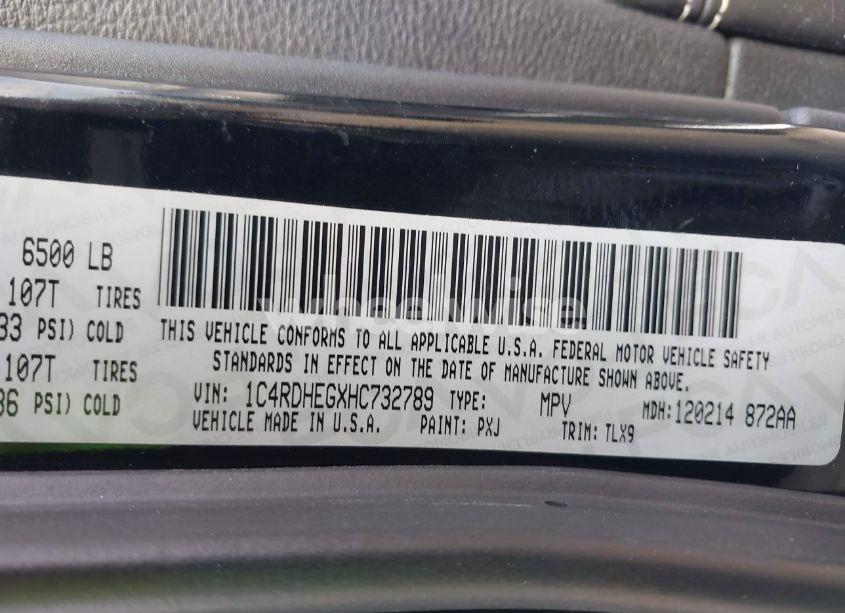 Photo 9 of 2017 Dodge Durango CITADEL ANODIZED PLATINUM (VIN 1C4RDHEGXHC732789)