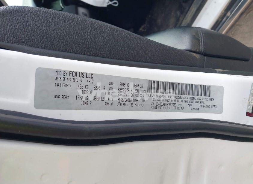 Photo 9 of 2017 Dodge Durango SXT AWD (VIN 1C4RDJAG0HC857653)