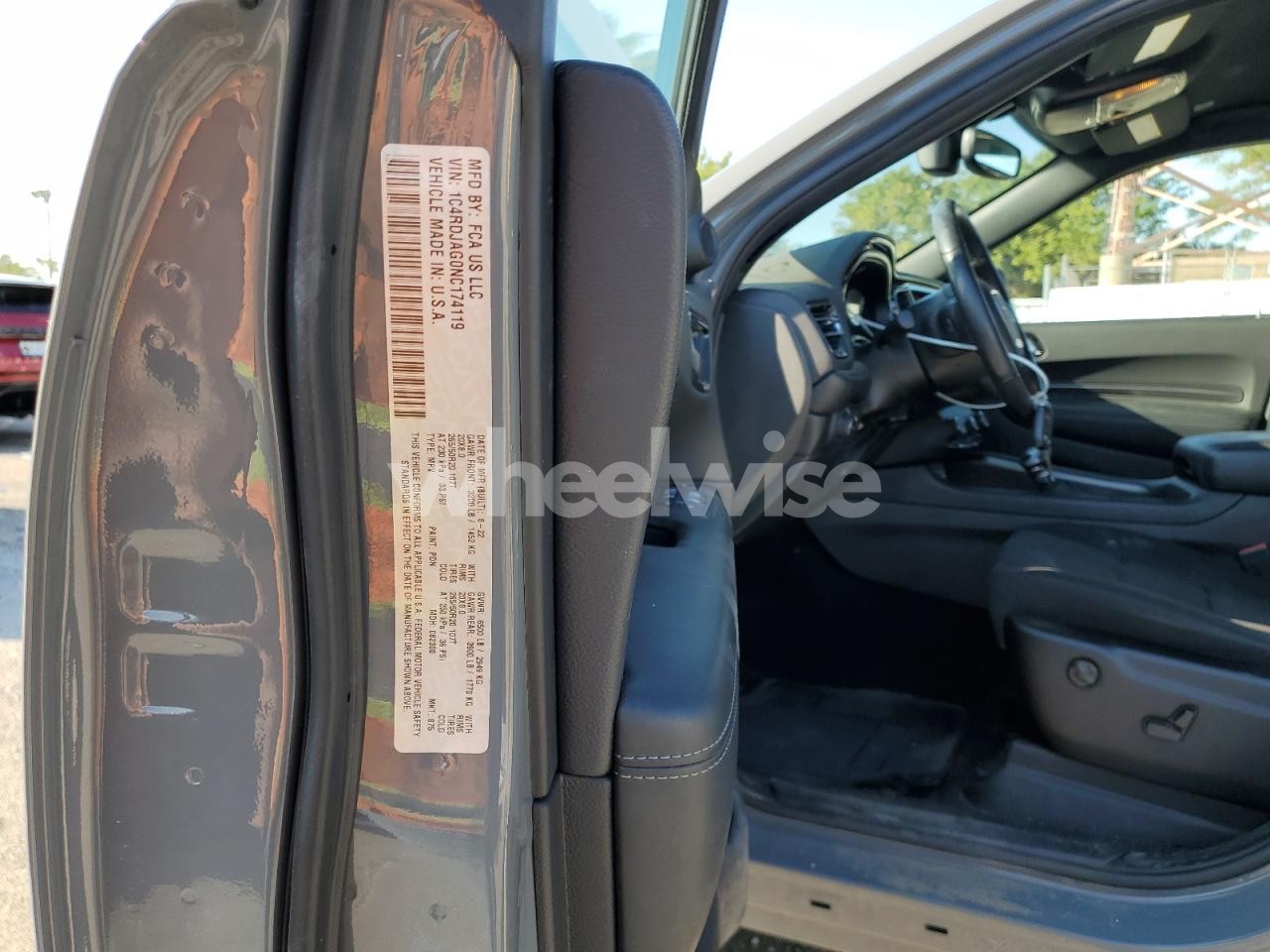 Photo 14 of 2022 DODGE DURANGO SXT (VIN 1C4RDJAG0NC174119)