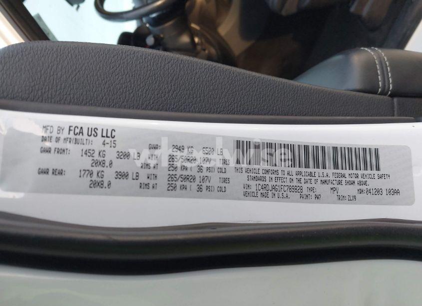 Photo 9 of 2015 Dodge Durango SXT (VIN 1C4RDJAG1FC789828)