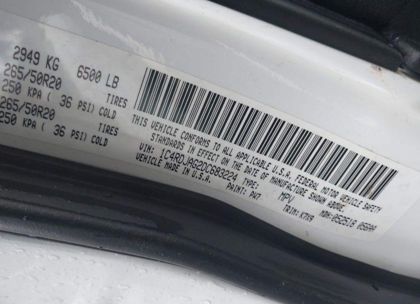 Photo 9 of 2013 Dodge Durango SXT (VIN 1C4RDJAG2DC683224)