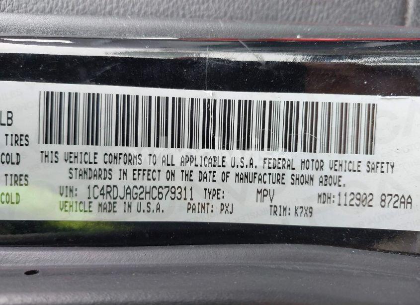 Photo 9 of 2017 Dodge Durango SXT AWD (VIN 1C4RDJAG2HC679311)