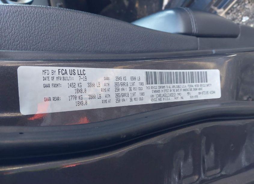 Photo 9 of 2020 Dodge Durango SXT PLUS AWD (VIN 1C4RDJAG2LC103212)