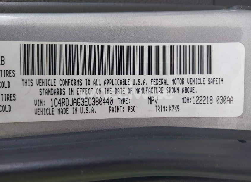Photo 9 of 2014 Dodge Durango SXT (VIN 1C4RDJAG3EC380440)
