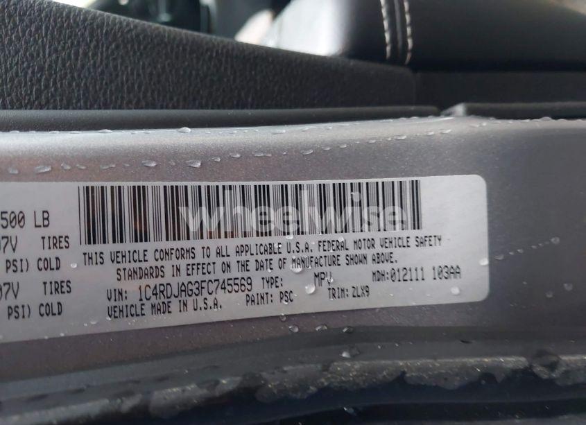 Photo 9 of 2015 Dodge Durango SXT (VIN 1C4RDJAG3FC745569)