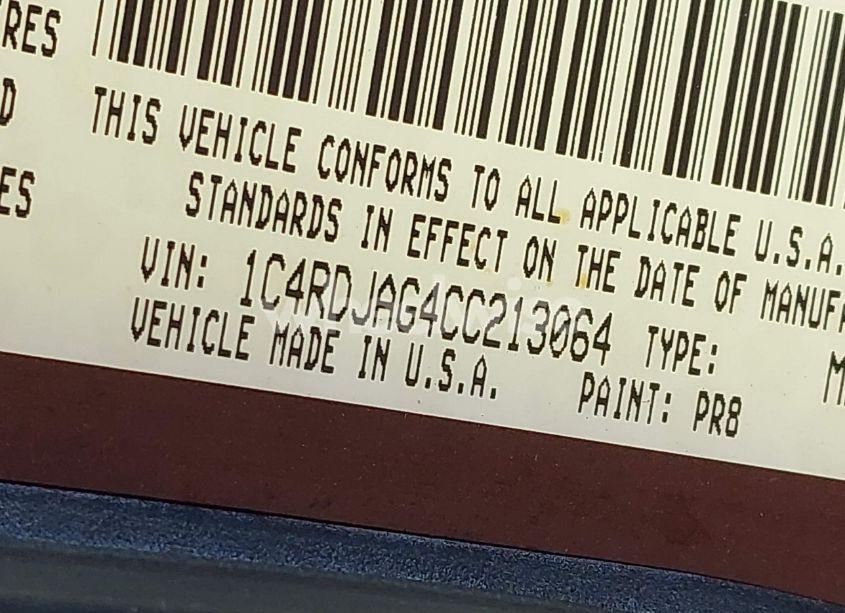 Photo 9 of 2012 Dodge Durango SXT (VIN 1C4RDJAG4CC213064)