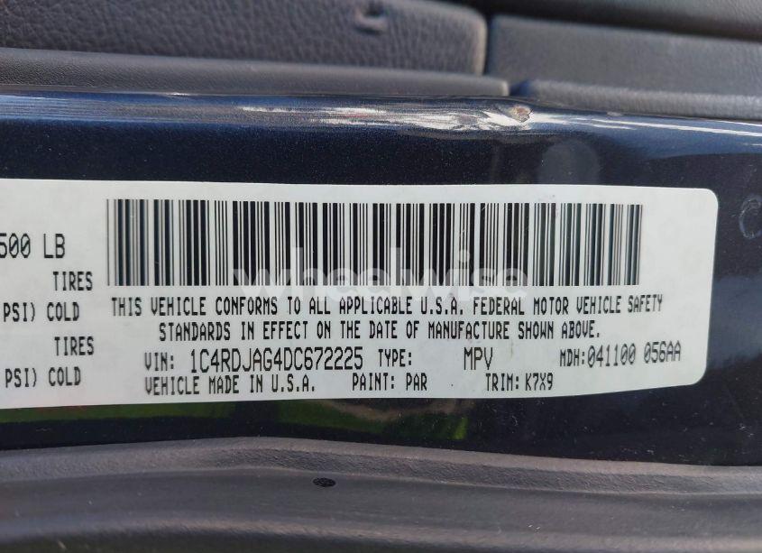Photo 9 of 2013 Dodge Durango SXT (VIN 1C4RDJAG4DC672225)