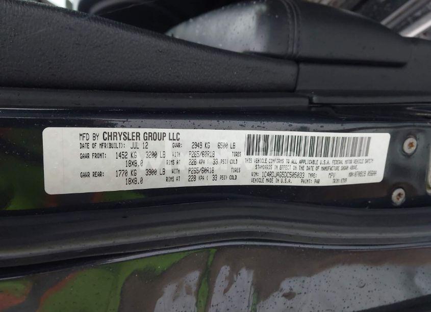 Photo 9 of 2013 Dodge Durango SXT (VIN 1C4RDJAG5DC505033)