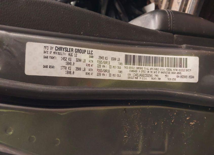 Photo 9 of 2013 Dodge Durango SXT (VIN 1C4RDJAG6DC552541)