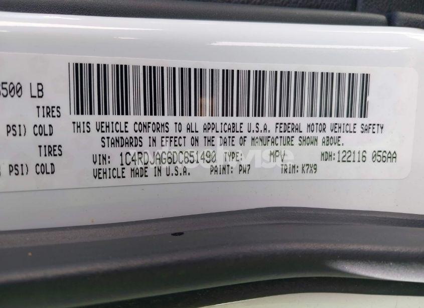 Photo 9 of 2013 Dodge Durango SXT (VIN 1C4RDJAG6DC651490)