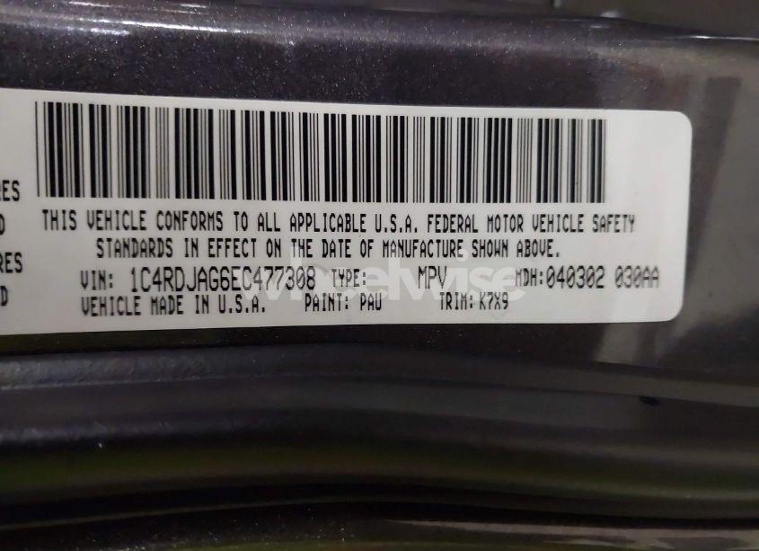 Photo 9 of 2014 Dodge Durango SXT (VIN 1C4RDJAG6EC477308)