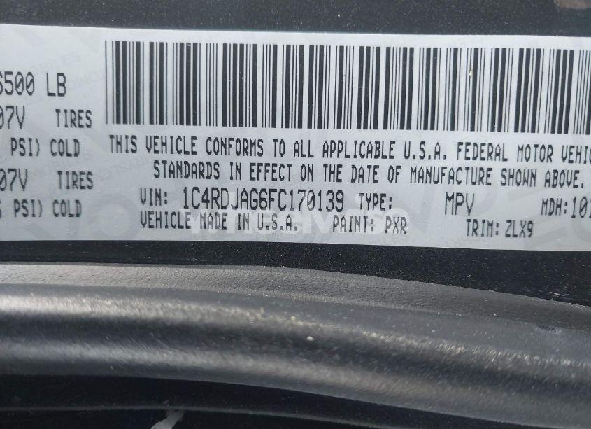 Photo 9 of 2015 Dodge Durango SXT (VIN 1C4RDJAG6FC170139)