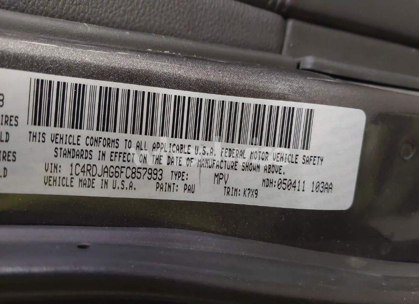 Photo 9 of 2015 Dodge Durango SXT (VIN 1C4RDJAG6FC857993)