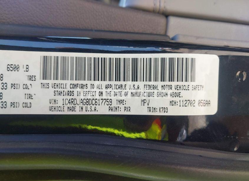 Photo 9 of 2013 Dodge Durango SXT (VIN 1C4RDJAG8DC617759)