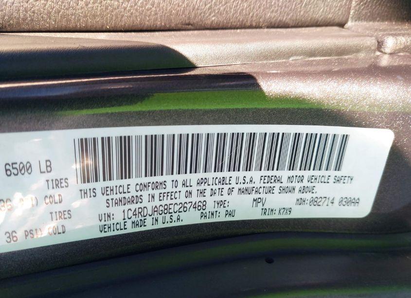 Photo 9 of 2014 Dodge Durango SXT (VIN 1C4RDJAG8EC267468)