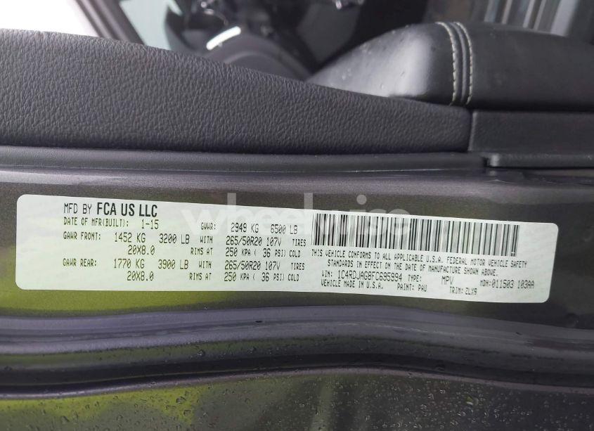 Photo 9 of 2015 Dodge Durango SXT (VIN 1C4RDJAG8FC695994)