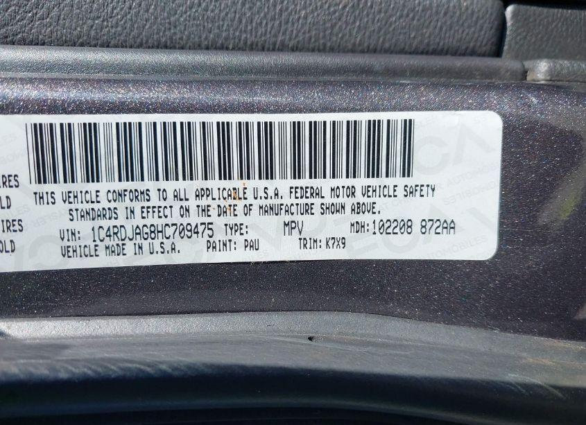 Photo 9 of 2017 Dodge Durango SXT AWD (VIN 1C4RDJAG8HC709475)