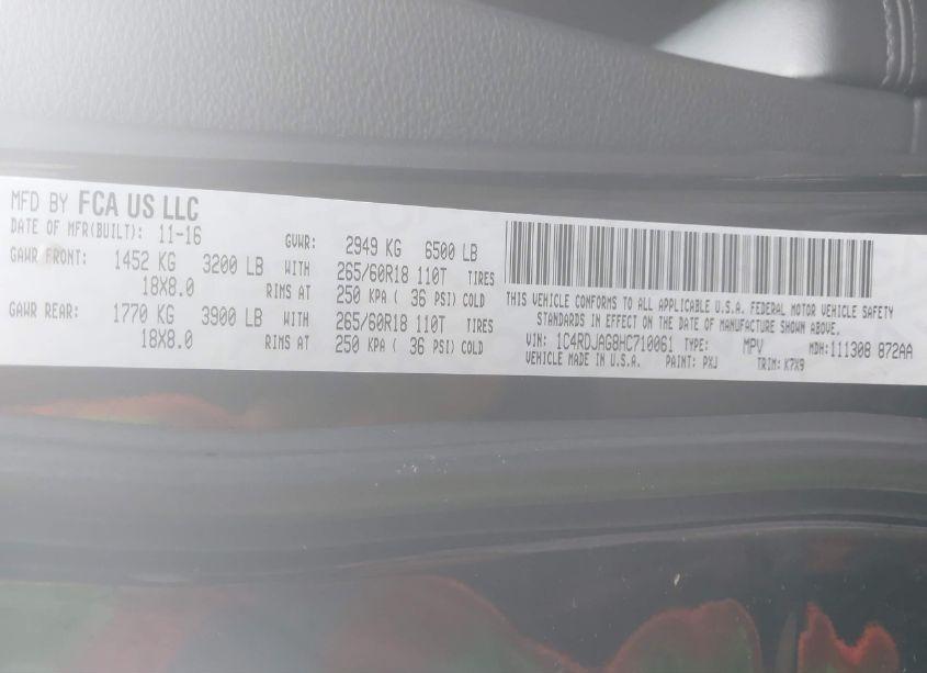 Photo 9 of 2017 Dodge Durango SXT AWD (VIN 1C4RDJAG8HC710061)