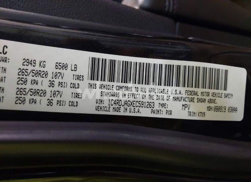 Photo 9 of 2014 Dodge Durango SXT (VIN 1C4RDJAGXEC591263)