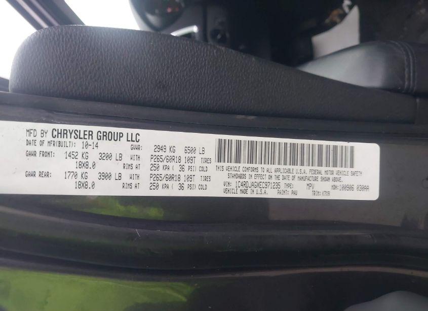 Photo 9 of 2014 Dodge Durango SXT (VIN 1C4RDJAGXEC971235)