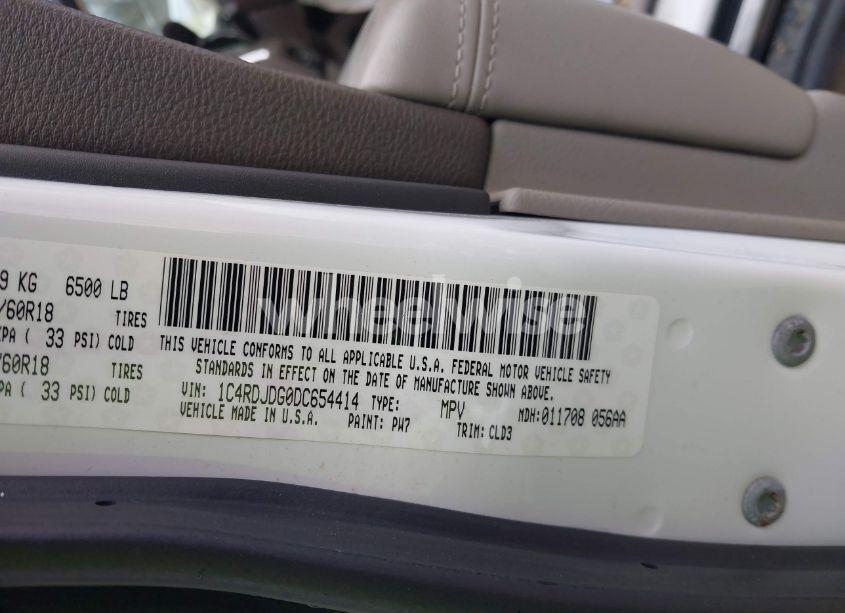 Photo 9 of 2013 Dodge Durango CREW (VIN 1C4RDJDG0DC654414)