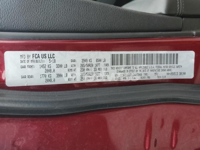 Photo 8 of 2018 DODGE DURANGO GT N/A (VIN 1C4RDJDG0JC408040)