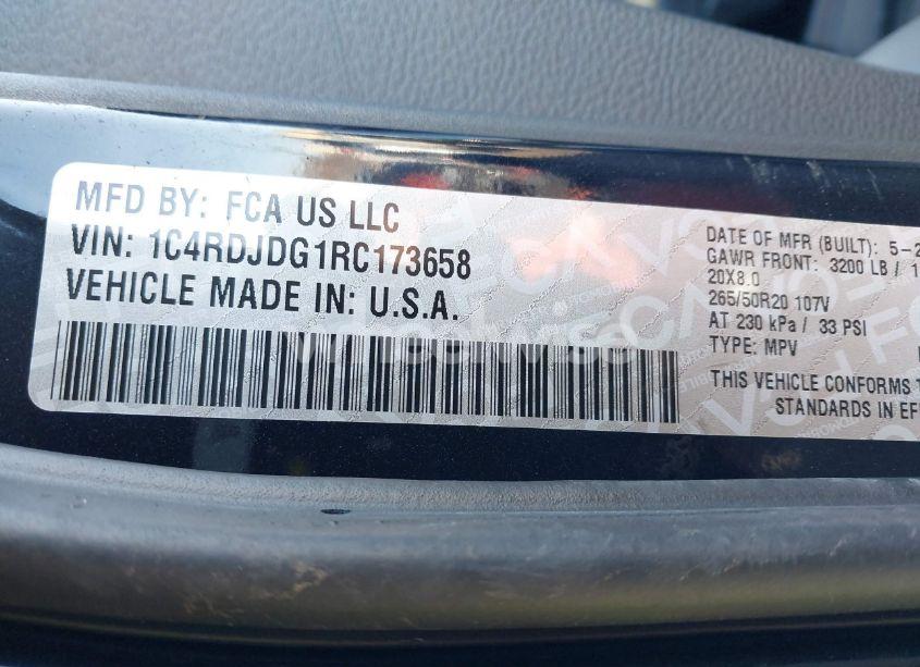 Photo 9 of 2024 Dodge Durango GT (VIN 1C4RDJDG1RC173658)