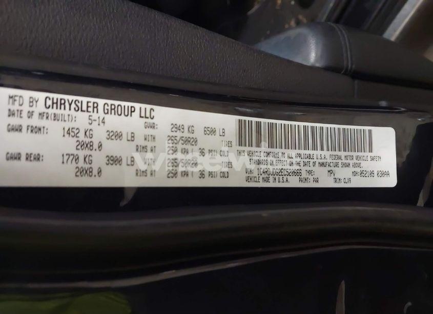 Photo 9 of 2014 Dodge Durango LIMITED (VIN 1C4RDJDG2EC520666)