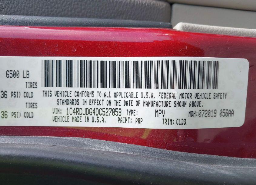 Photo 9 of 2013 Dodge Durango CREW (VIN 1C4RDJDG4DC527858)