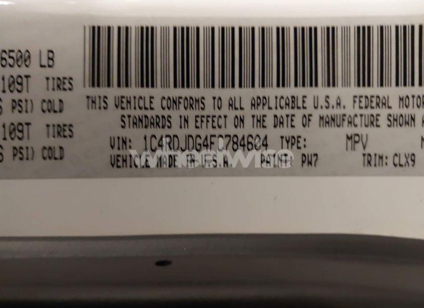 Photo 9 of 2015 Dodge Durango LIMITED (VIN 1C4RDJDG4FC784604)