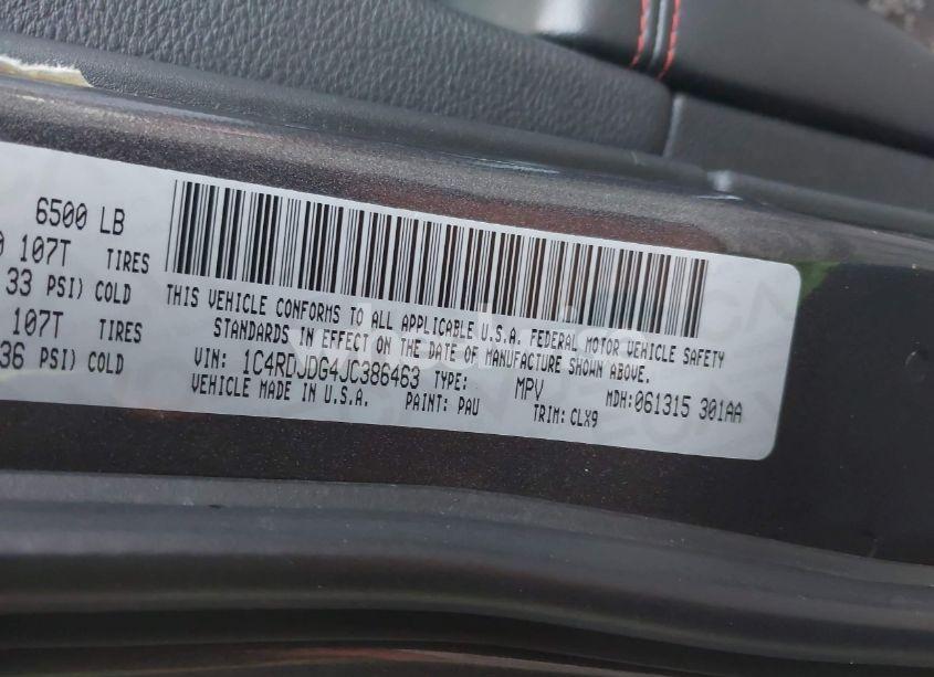 Photo 9 of 2018 Dodge Durango GT AWD (VIN 1C4RDJDG4JC386463)