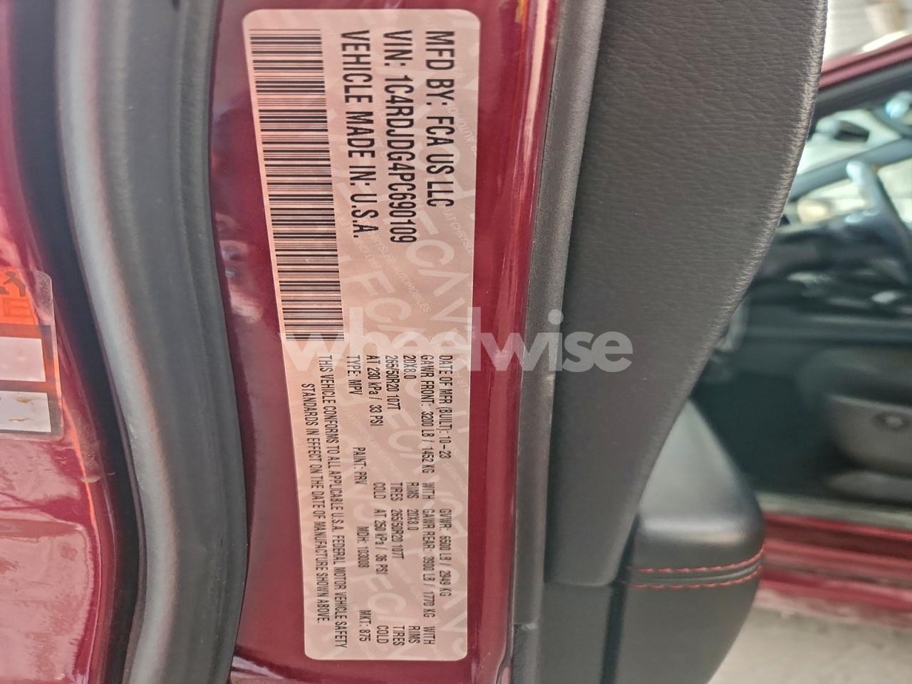 Photo 14 of 2023 DODGE DURANGO GT (VIN 1C4RDJDG4PC690109)