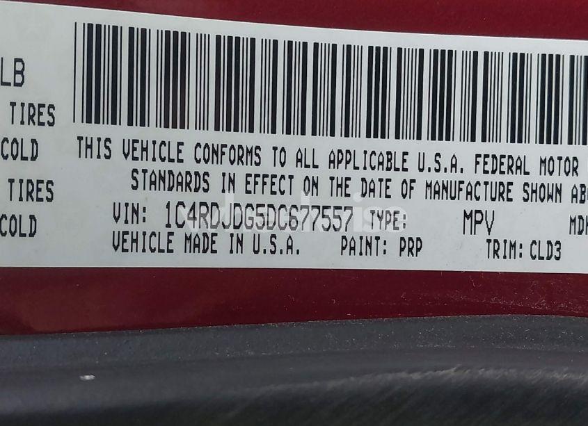 Photo 9 of 2013 Dodge Durango CREW (VIN 1C4RDJDG5DC677557)