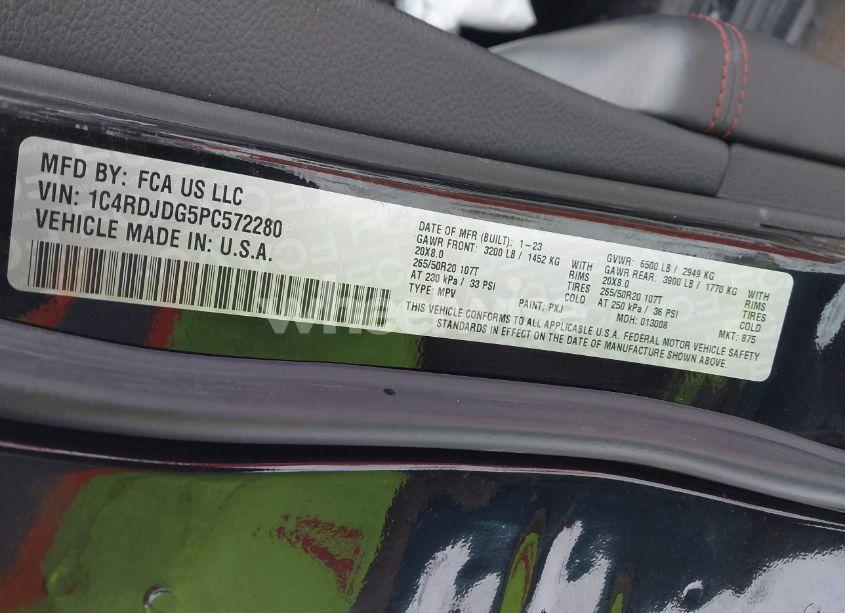 Photo 9 of 2023 Dodge Durango GT PLUS AWD (VIN 1C4RDJDG5PC572280)