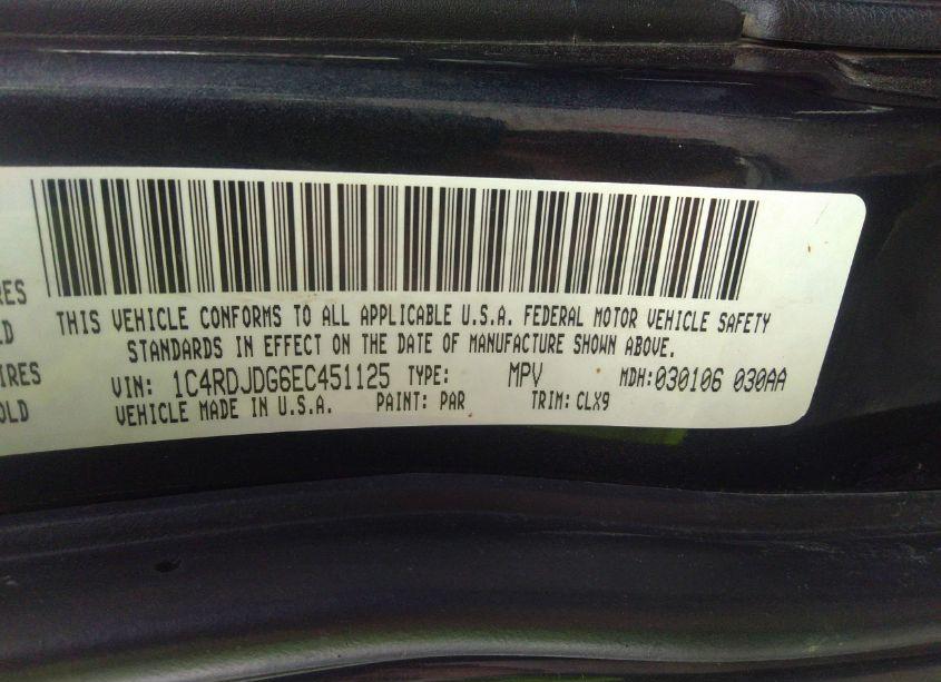 Photo 9 of 2014 Dodge Durango LIMITED (VIN 1C4RDJDG6EC451125)