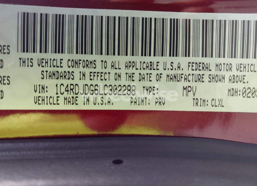 Photo 9 of 2020 Dodge Durango GT PLUS AWD (VIN 1C4RDJDG6LC302288)