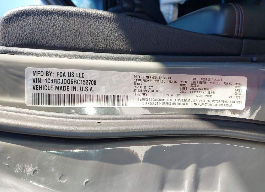 Photo 9 of 2024 Dodge Durango GT AWD (VIN 1C4RDJDG6RC152708)