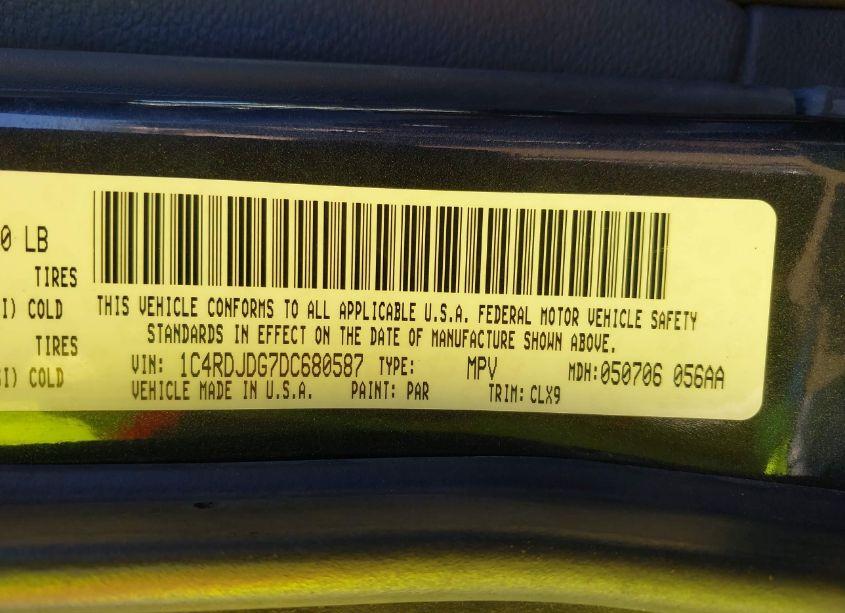 Photo 9 of 2013 Dodge Durango CREW (VIN 1C4RDJDG7DC680587)