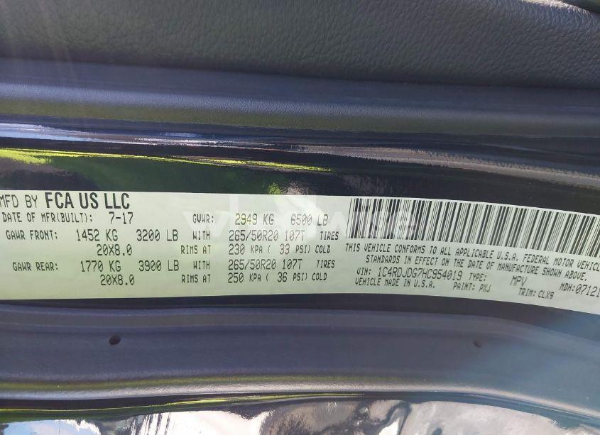 Photo 9 of 2017 Dodge Durango GT AWD (VIN 1C4RDJDG7HC954019)